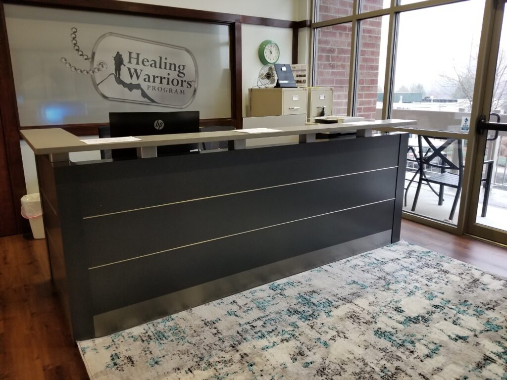 Reception of the clinic at Healing Warriors Program